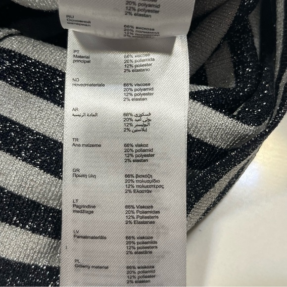 Maje Rushour Metallic Striped Long Sleeve Keyhole Stretch Knit Mini Dres… - Picture 14 of 15